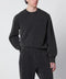 Entire Studios Washed black cotton crewneck sweatshirt