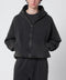 Entire Studios Washed black cotton zip-up hoodie