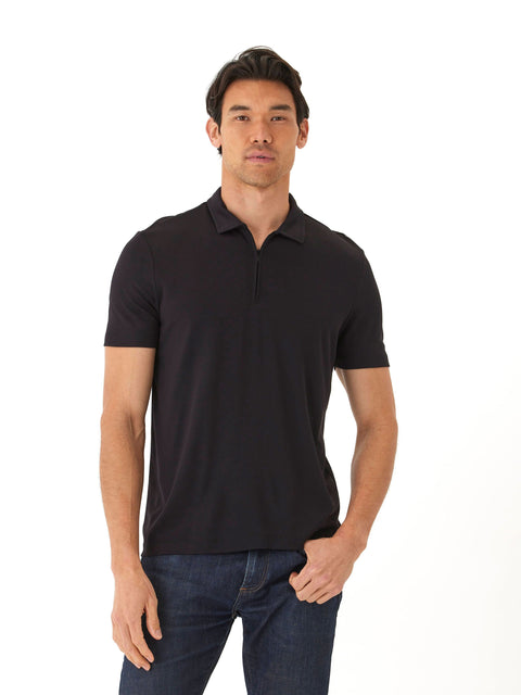 Erick Peached Pique ¼ Zip SS Polo