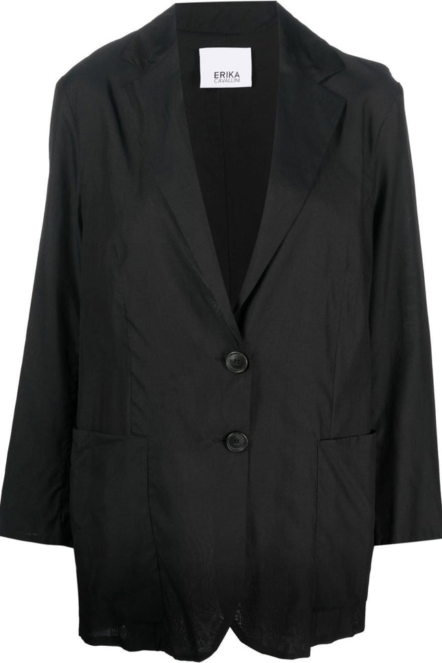 Erika Cavallini Semi-Couture Jackets Black-women > clothing > jackets-Erika Cavallini Semi-Couture-S-Black-Urbanheer