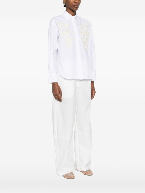 Ermanno Firenze Embroidered cotton shirt