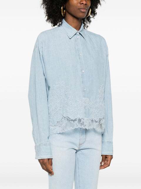 Ermanno Scervino Shirts LIGHT BLUE
