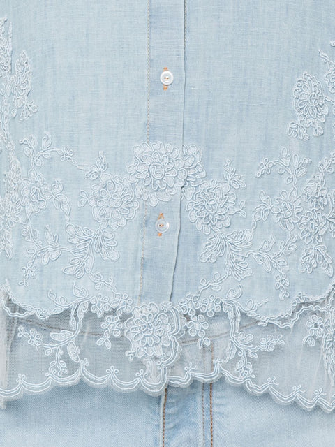 Ermanno Scervino Shirts LIGHT BLUE