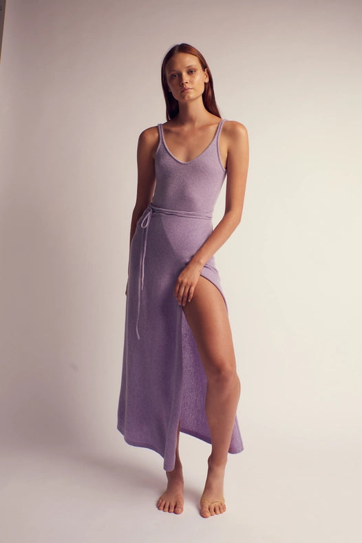 Esmeralda Cashmere Knitted Wrap Skirt Purple-Skirts-Leap Concept-XS-Urbanheer