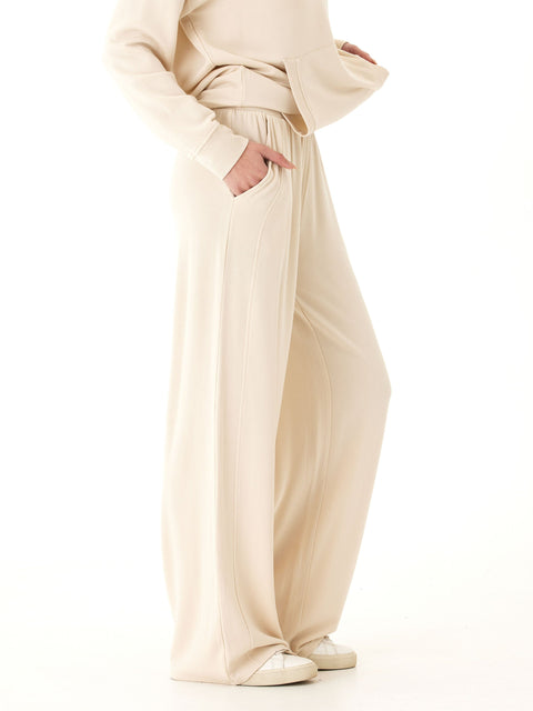 Esmeralda Feather Fleece Wide Leg Pant