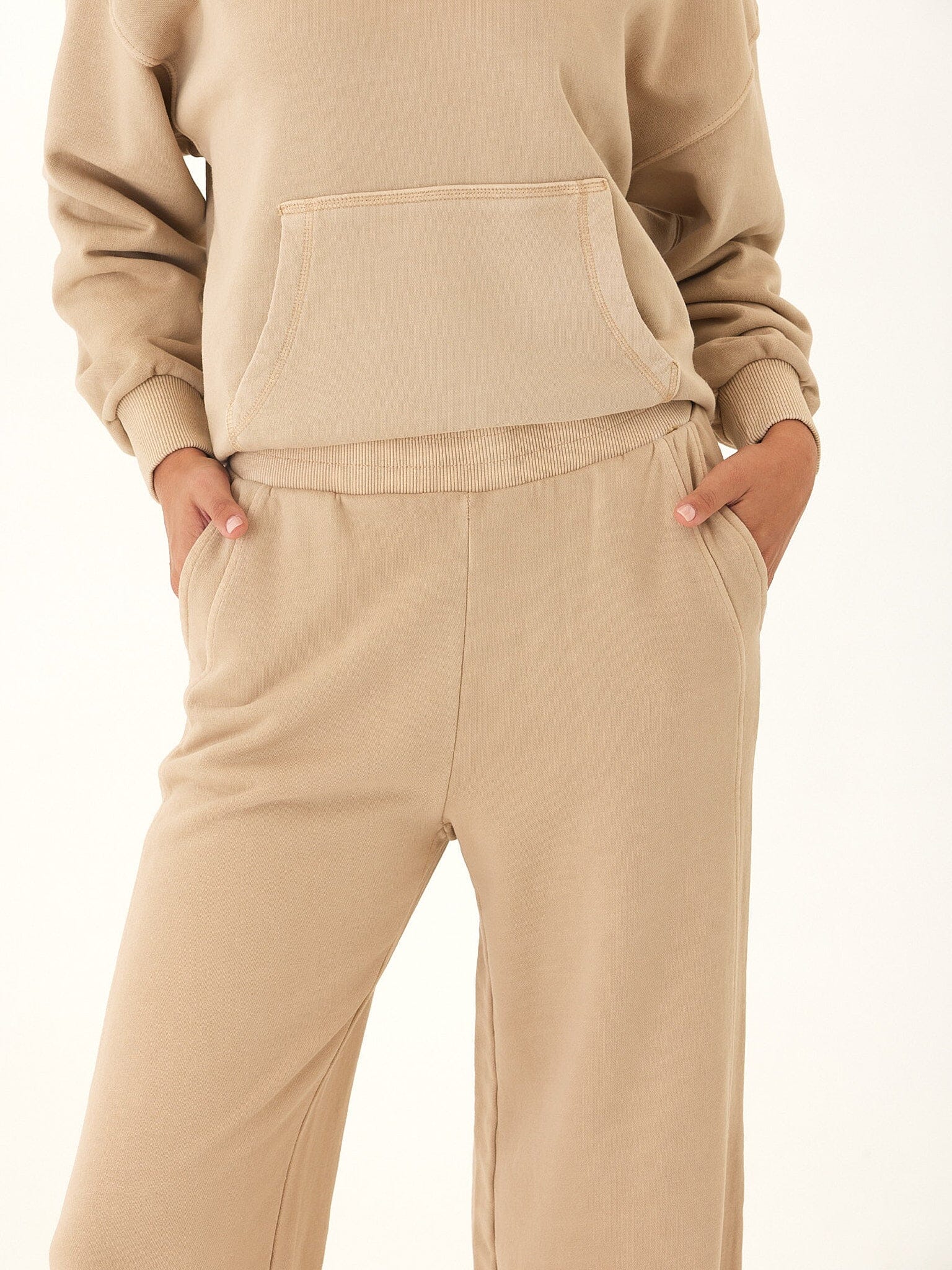 Esmeralda Mineral Wash Cotton Terry Wide Leg Pant