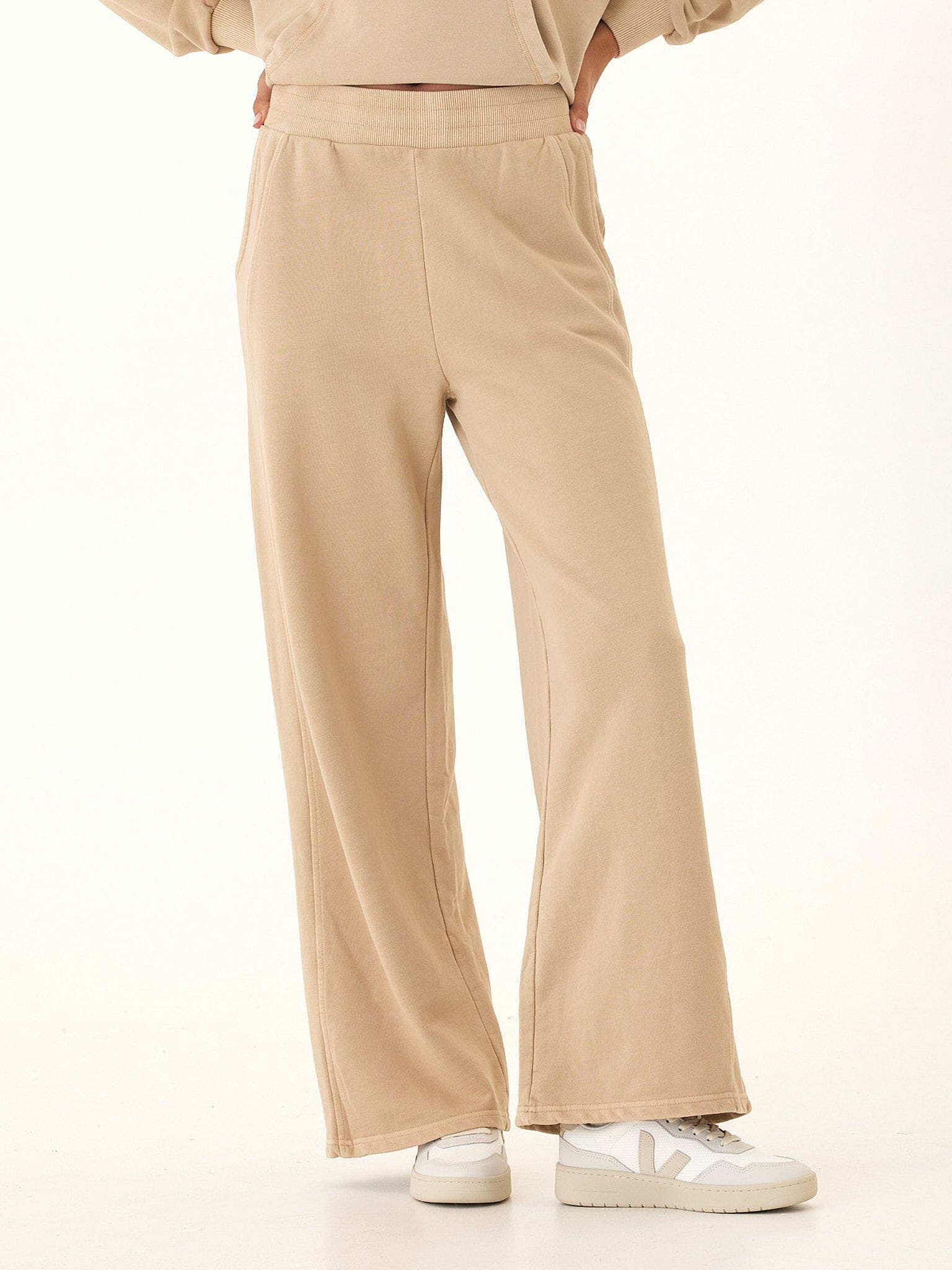 Esmeralda Mineral Wash Cotton Terry Wide Leg Pant
