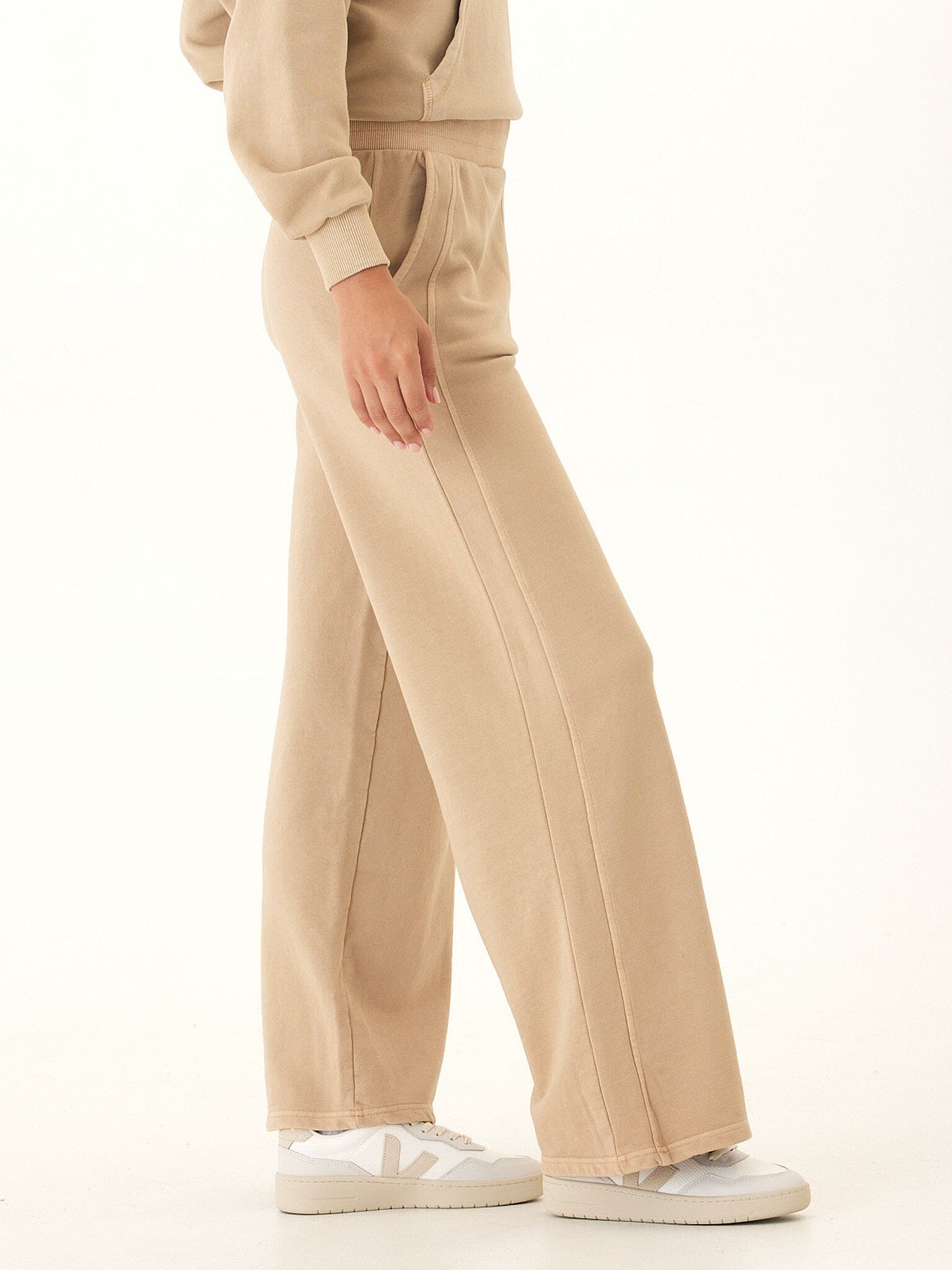 Esmeralda Mineral Wash Cotton Terry Wide Leg Pant