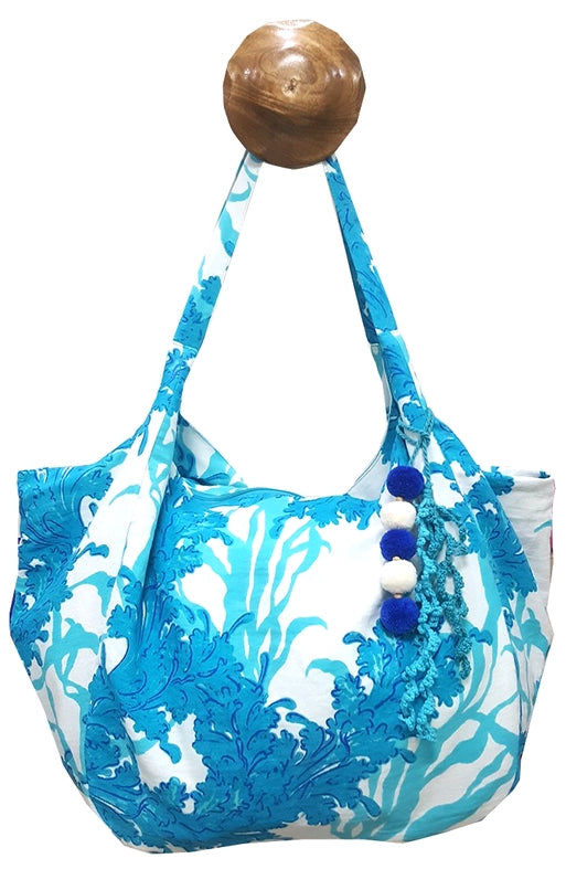 Esona Bag Big Coral White Blue Spring Summer-Bag-ModaPosa-0.1 x 15 x 12 in (0.3 x 38.1 x 30.5 cm)-Urbanheer