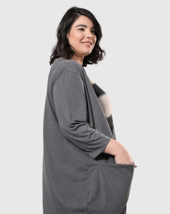 Essential Draped Cocoon Jacket, Grey-Jacket-Alembika-US 4-6-Grey-Urbanheer