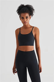 Esther Lycra® Cami Top Sports Bra Black-Sports bra-91thelabel-S-Urbanheer