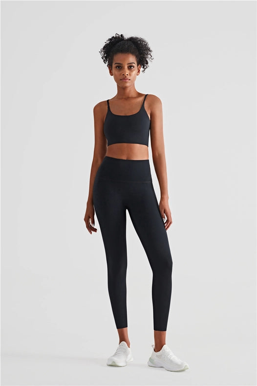 Esther Lycra® Cami Top Sports Bra Black-Sports bra-91thelabel-S-Urbanheer
