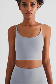 Esther Lycra® Cami Top Sports Bra Cloud Gray-Sports bra-91thelabel-S-Urbanheer