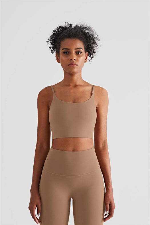 Esther Lycra® Cami Top Sports Bra Frappuccino-Sports bra-91thelabel-S-Urbanheer