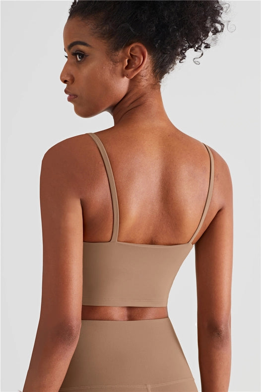 Esther Lycra® Cami Top Sports Bra Frappuccino-Sports bra-91thelabel-S-Urbanheer