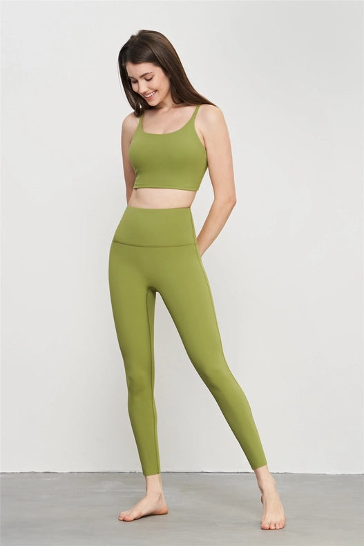 Esther Lycra® Cami Top Sports Bra Matcha Green-Sports bra-91thelabel-S-Urbanheer