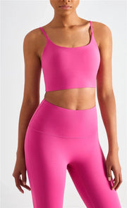 Esther Lycra® Cami Top Sports Bra Neon Pink-Sports bra-91thelabel-S-Urbanheer