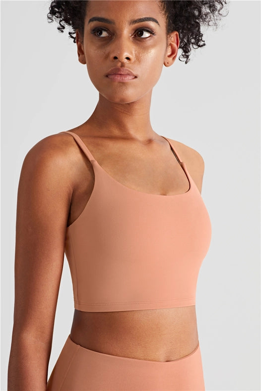 Esther Lycra® Cami Top Sports Bra Terracotta-Sports bra-91thelabel-S-Urbanheer