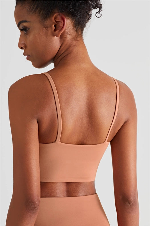 Esther Lycra® Cami Top Sports Bra Terracotta-Sports bra-91thelabel-S-Urbanheer