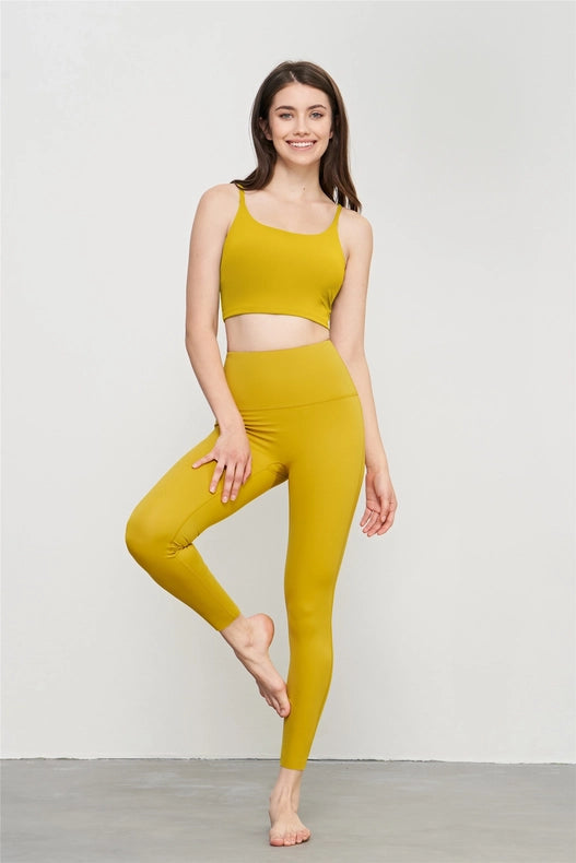 Esther Lycra® Cami Top Sports Bra Turmeric-Sports bra-91thelabel-S-Urbanheer