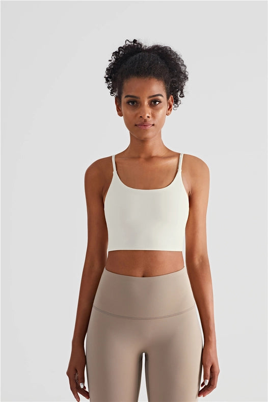 Esther Lycra® Cami Top Sports Bra White-Sports bra-91thelabel-S-Urbanheer