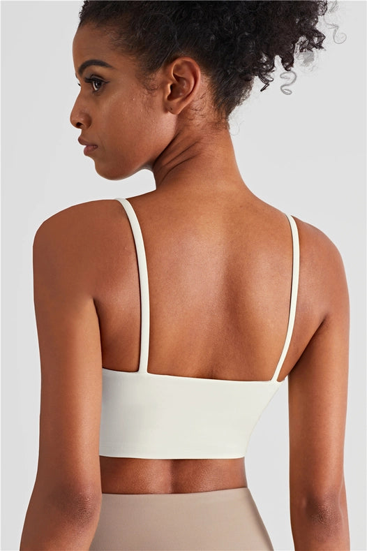 Esther Lycra® Cami Top Sports Bra White-Sports bra-91thelabel-S-Urbanheer
