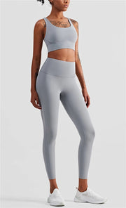 Esther Lycra® Seamless High Waist Leggings Cloud Gray-Leggings-91thelabel-XL-Urbanheer