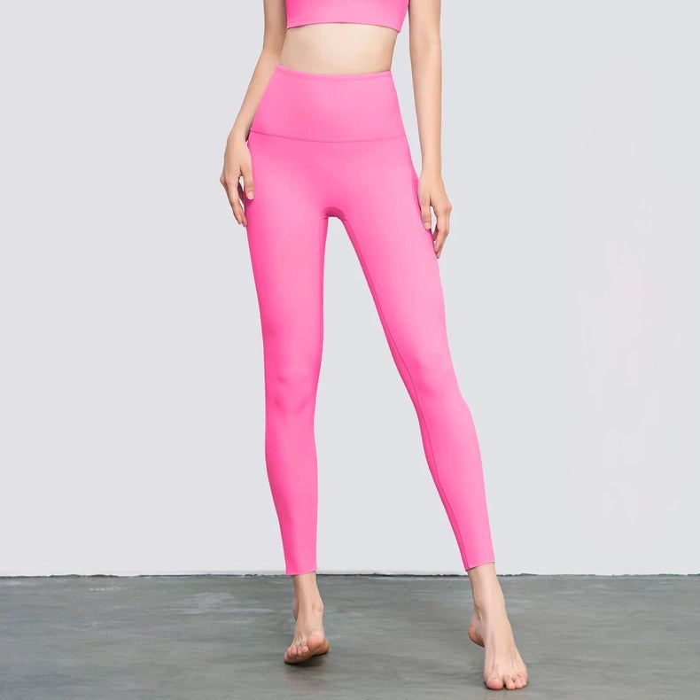 Esther Lycra® Seamless High Waist Leggings-Leggings-91thelabel-S-Cosmos Pink-Urbanheer