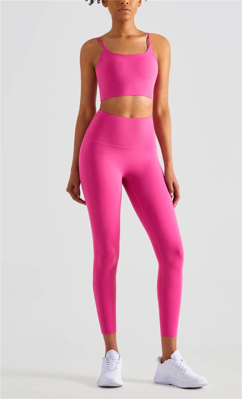 Esther Lycra® Seamless High Waist Leggings Neon Pink-Leggings-91thelabel-S-Urbanheer