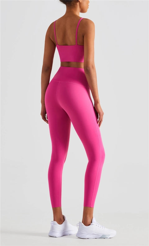 Esther Lycra® Seamless High Waist Leggings Neon Pink-Leggings-91thelabel-S-Urbanheer