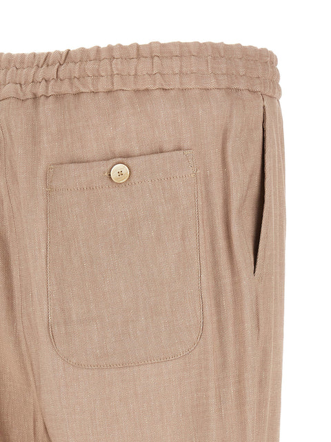 Etro Flamed Linen Joggers
