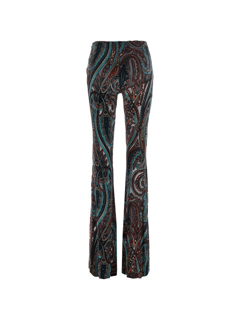 Etro Printed flared trousers