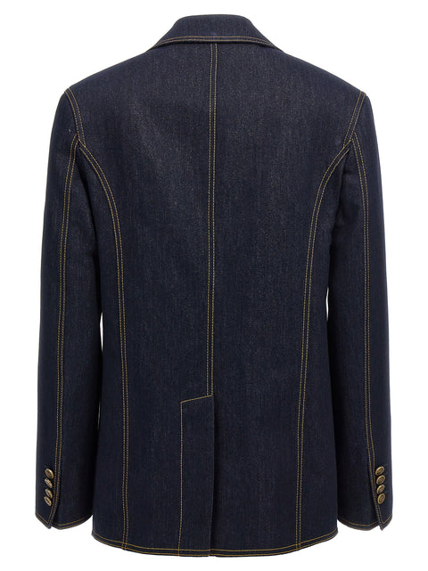 Etro Single-breasted Denim Blazer