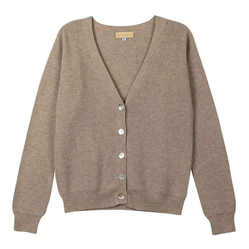 Eva Cardigan Brown-Cardigan-Bel Cashmere S.C.-S-Brown-Urbanheer