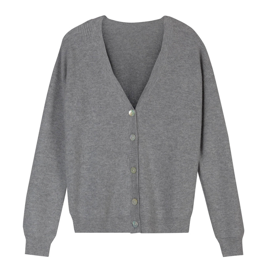 Eva Cardigan Grey-Cardigan-Bel Cashmere S.C.-S-Grey-Urbanheer