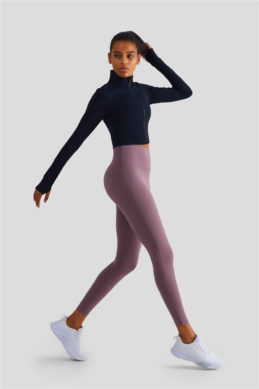 Evelyn Cropped Zip Jacket Black-Jacket-91thelabel-S-Urbanheer