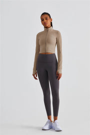 Evelyn Cropped Zip Jacket Gravel-Jacket-91thelabel-S-Urbanheer