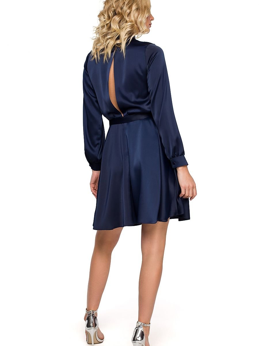 Evening dress women outfit 173125 Makover-Evening Dresses-Makover-navy blue-L-Urbanheer