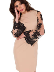 Evening dress women outfit 192940 Makover-Evening Dresses-Makover-beige-L-Urbanheer