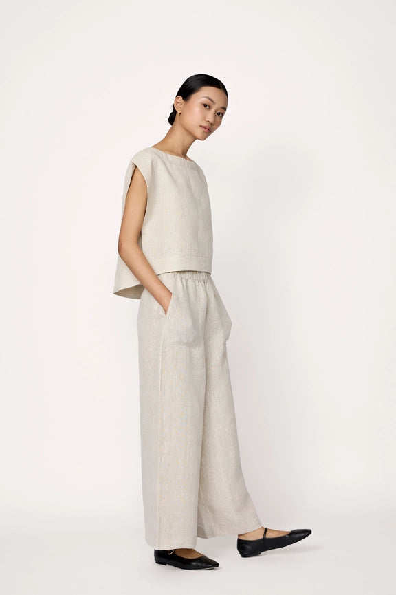 Everyday Pant- Organic Natural Linen-Pant-LAUDE the Label-XS-Natural-Urbanheer