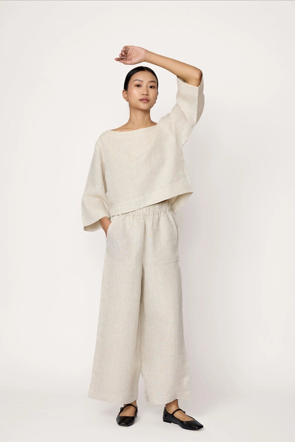 Everyday Pant- Organic Natural Linen-Pant-LAUDE the Label-XS-Natural-Urbanheer