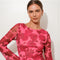 Exclusive Floral Print Bell Sleeve Maxi Dress-Dress-Pretty Garbage-S-Red-Urbanheer