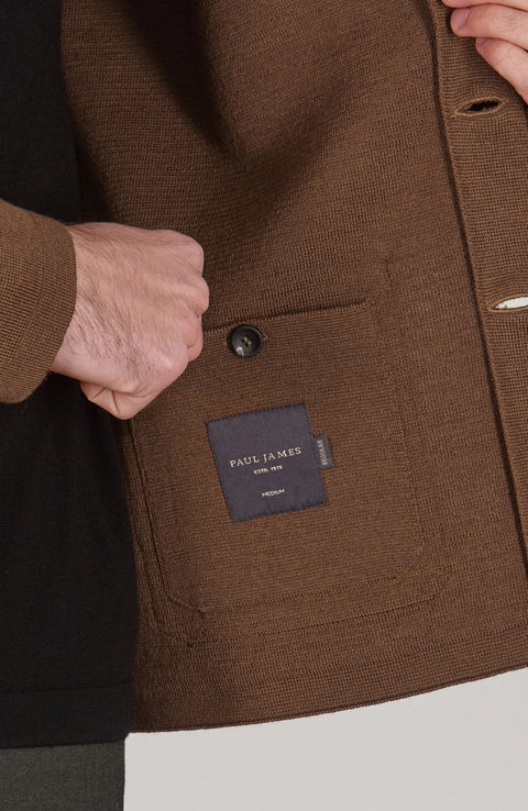 Extra Fine Merino Wool Knitted Nehru Jacket