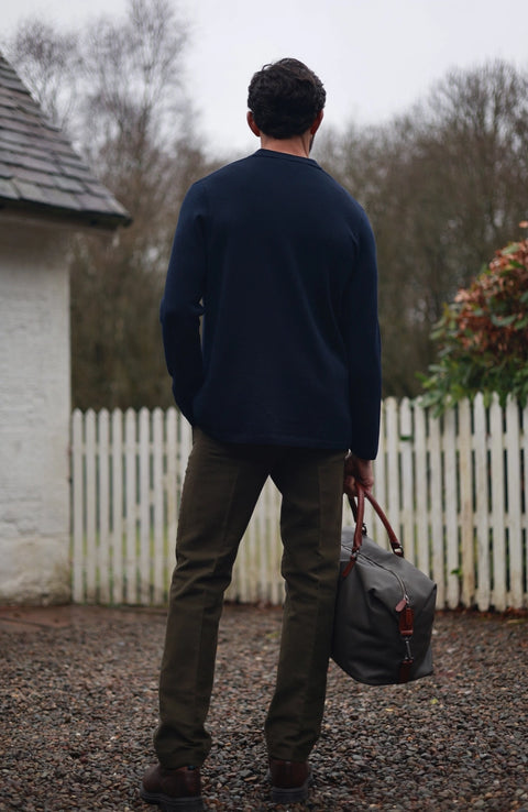 Extra Fine Merino Wool Knitted Nehru Jacket