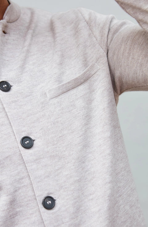 Extra Fine Merino Wool Knitted Nehru Jacket