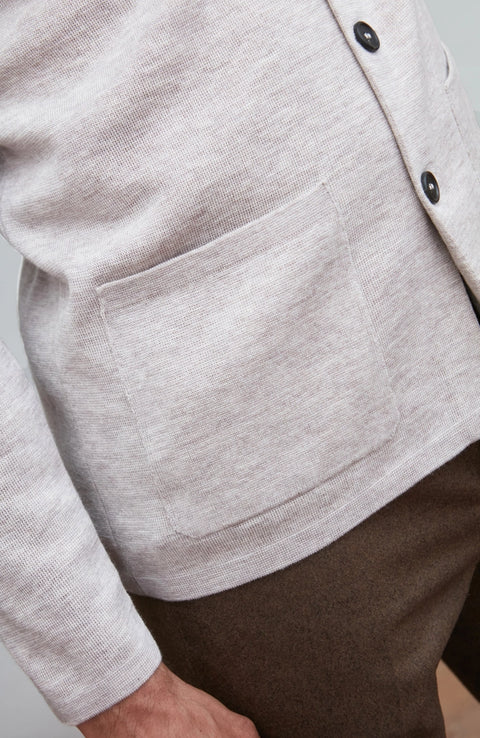 Extra Fine Merino Wool Knitted Nehru Jacket