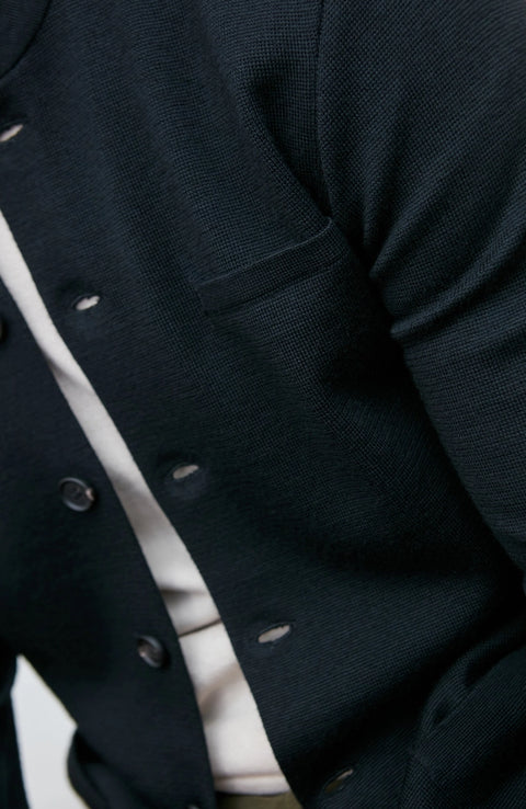 Extra Fine Merino Wool Knitted Nehru Jacket