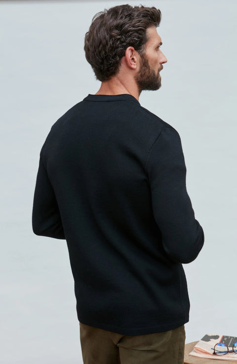 Extra Fine Merino Wool Knitted Nehru Jacket