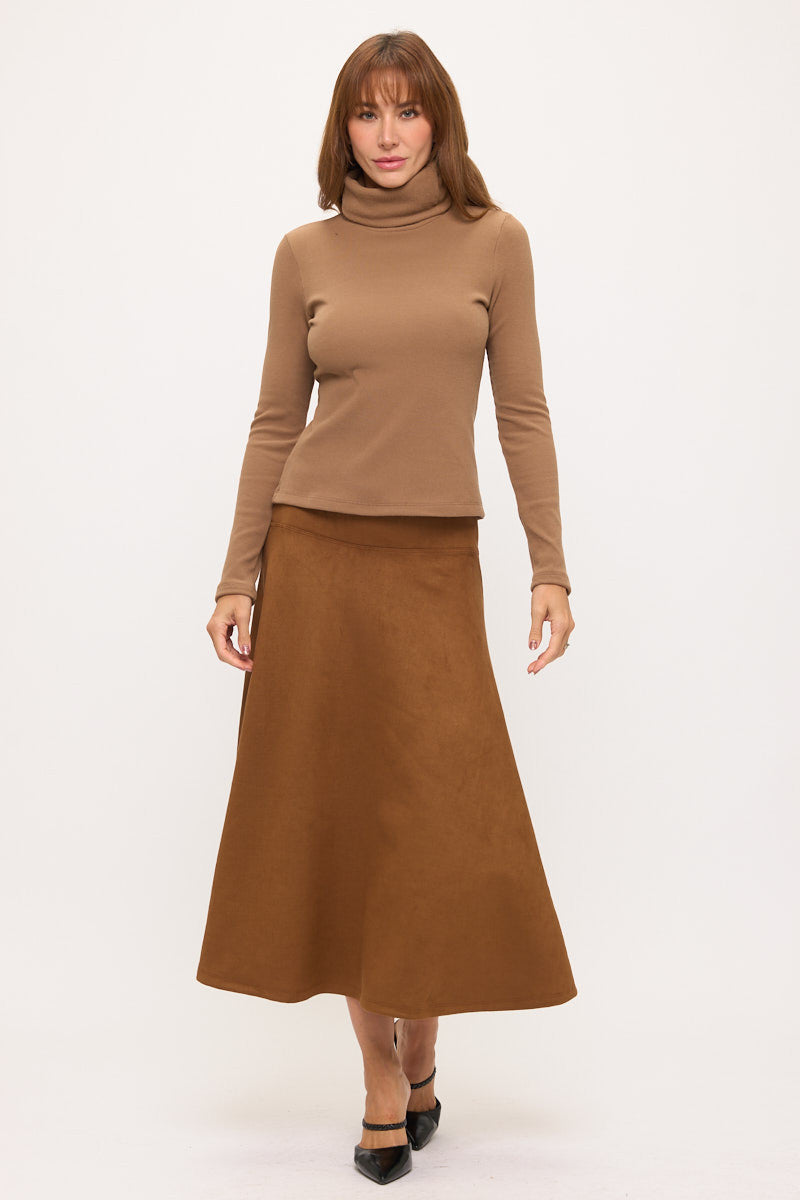 Extra Soft Brushed Knit Cowl Neck Long Sleeve Top-6