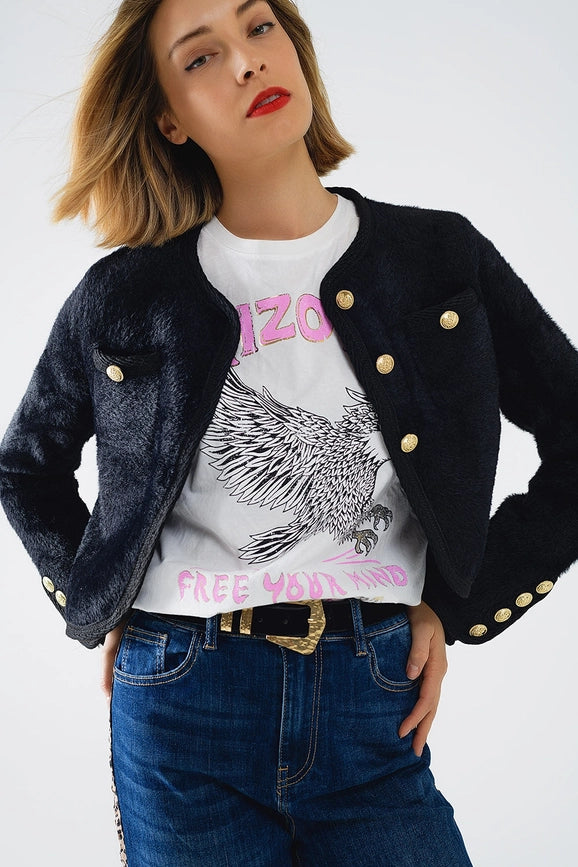 Extra Soft Fluffy High-Quality Cardigan in Black-Cardigan-Q2-OS-Black-Urbanheer